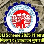 EPFO EDLI Scheme New Rules 2025: EPFO का बड़ा ऐलान! PF खाताधारकों को मुफ्त में मिलेगा ₹7 लाख का बीमा – जानें नया नियम